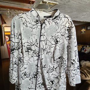 Long zip down light jacket